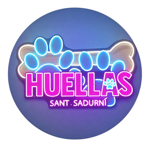 logo de huellas sant sadurni , tienda de animales y peluqueria canina 