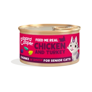 Pollo con Pavo Monoprotéico Gato Senior Trocitos en Salsa 85g