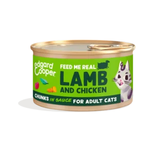 Cordero con Pollo Gato Adulto Trocitos en Salsa 85g