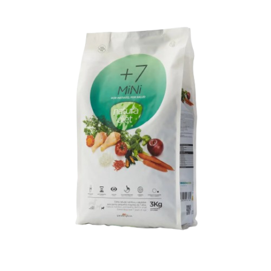 +7 Mini Perros Senior Razas Pequeñas Pollo 3kg