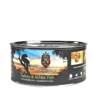 Pavo & Pescado Blanco Lata Pate 150grs Gato Senior, Ligero y Esterilizado